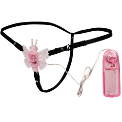 Ham cu fluture vibrator cu mai multe viteze, Roz