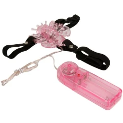 Ham cu fluture vibrator cu mai multe viteze, Roz