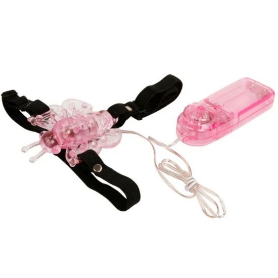 Ham cu fluture vibrator cu mai multe viteze, Roz