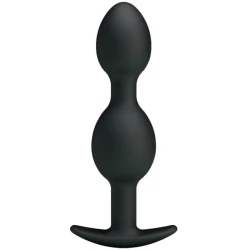 Bile anale din silicon, model, Negru