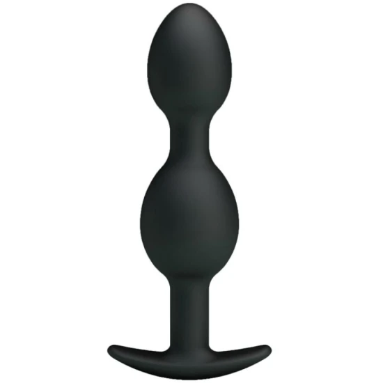 Bile anale din silicon, model, Negru