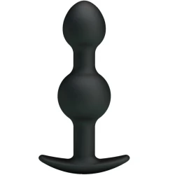 Bilă anală din silicon pentru stimulare specială, Negru