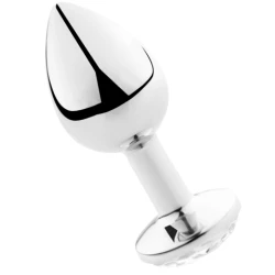 Plug anal transparent din aluminiu, 7 cm