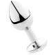Plug anal transparent din aluminiu, 7 cm