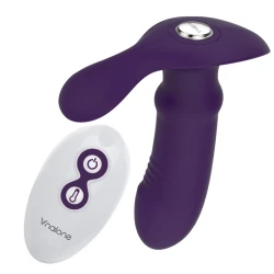 Stimulatoare anală prostată cu telecomandă, silicon, negru