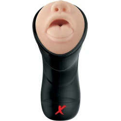 Masturbator tip stroker PDX ELITE - Vibrator pentru gât, Deep Throat, negru