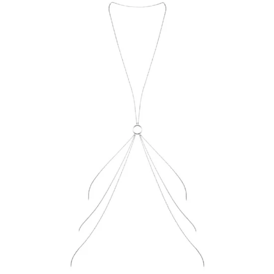 BIJOUX - Lanturi metalice tip body, Model 8, Argintiu