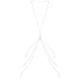 BIJOUX - Lanturi metalice tip body, Model 8, Argintiu