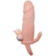 Manșon Penis Brave Man, Cu Stimulare Clitoridiană Și Anală, Culoarea Pielii