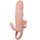Manșon Penis Brave Man, Cu Stimulare Clitoridiană Și Anală, Culoarea Pielii