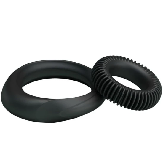 Set 2 inele din silicon, pentru penis, Manhood