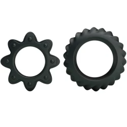 Kit 2 inele din silicon Flowering, Roz