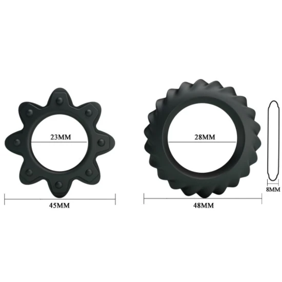 Kit 2 inele din silicon Flowering, Roz