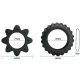 Kit 2 inele din silicon Flowering, Roz