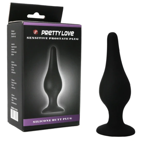 Plug Anal Pretty Love Ergonomic, Silicon, Negru