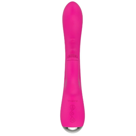 Iepure vibrator cu rotație în stimulatorul clitoridian și funcție de încălzire, Roz