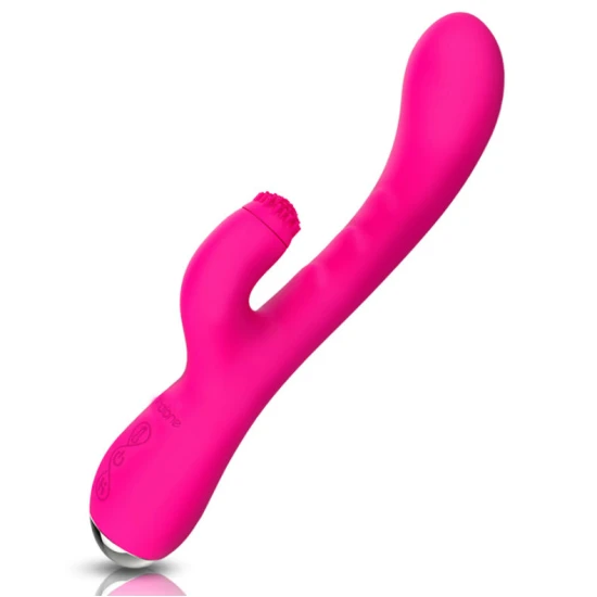 Iepure vibrator cu rotație în stimulatorul clitoridian și funcție de încălzire, Roz