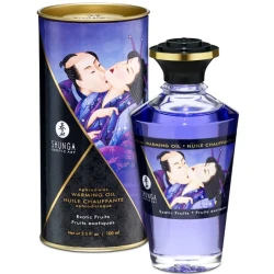 SHUNGA - Ulei de masaj cu efect de încălzire, arome fructe exotice, 100 ml