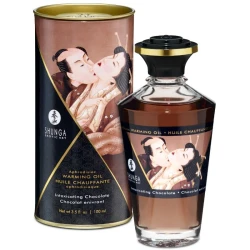 SHUNGA - Ulei de masaj cu efect de căldură, aromă intensă de ciocolată, 100 ml
