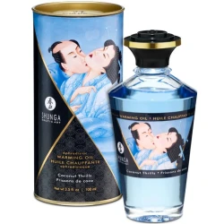 SHUNGA - Ulei de masaj cu efect de încălzire, Aromă de cocos, 100 ml