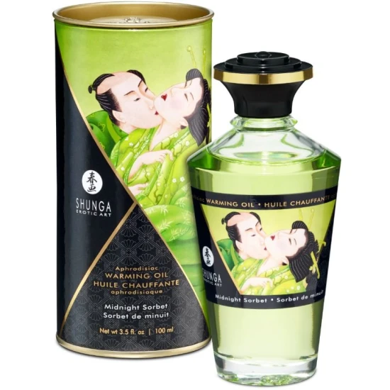 SHUNGA - Ulei de masaj cu efect de căldură, Midnight Sorbet, 100 ml