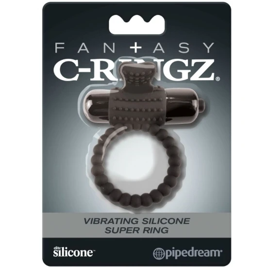 FANTASY - Inel Vibrant din Silicon, Negru