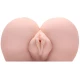 Vagin și Anus Realistic cu Tatuaj și Vibrație - Alb, Mărime Unică