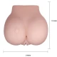 Vagin și Anus Realistic cu Tatuaj și Vibrație - Alb, Mărime Unică