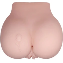 Vagin și Anus Realistic cu Tatuaj și Vibrație - Alb, Mărime Unică