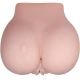 Vagin și Anus Realistic cu Tatuaj și Vibrație - Alb, Mărime Unică