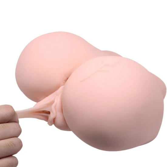 Vagin și Anus Realistic cu Tatuaj și Vibrație - Alb, Mărime Unică