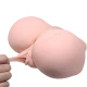 Vagin și Anus Realistic cu Tatuaj și Vibrație - Alb, Mărime Unică