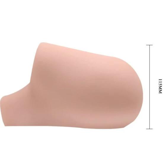 Bust Realistic - Vagin și Anus cu Vibrație, Alb, Mărime Unică