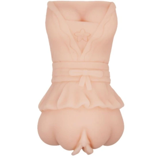 Masturbator tip vagin, cu bile vibrante, Negru