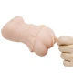 Masturbator tip vagin, cu bile vibrante, Negru