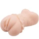 Masturbator tip vagin, cu bile vibrante, Negru