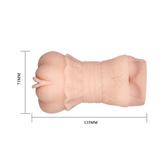 Masturbator Vagină Model 2 - Textură Unică, Alb, Mărime Unică