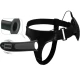 Strap On Vito - Dildo cu Vibrații, Negru, 17.3 cm