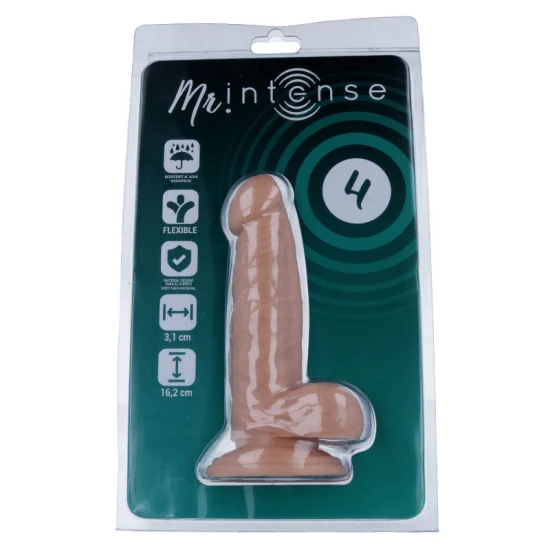 Dildo realist din cauciuc și PVC, culoare naturală, 16.2 cm
