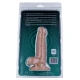 Dildo realist din cauciuc și PVC, culoare naturală, 16.2 cm