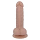 Dildo realist din cauciuc și PVC, culoare naturală, 16.2 cm