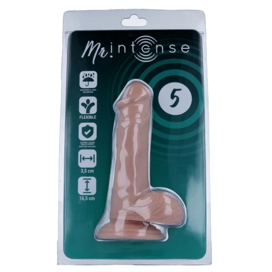 Dildo realist din cauciuc și PVC, natural, 16,5 cm