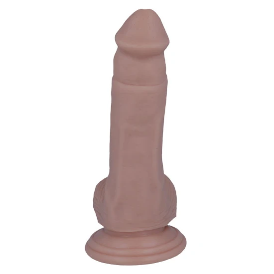 Dildo realist din cauciuc și PVC, natural, 16,5 cm