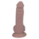 Dildo realist din cauciuc și PVC, natural, 16,5 cm