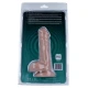 Dildo realist din cauciuc și PVC, natural, 16,5 cm