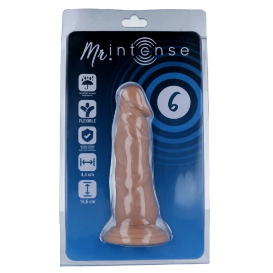 Dildo realist 16,6 cm din cauciuc și PVC, culoare naturală