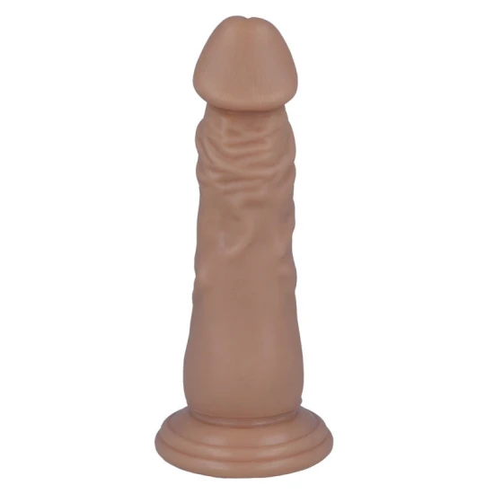 Dildo realist 16,6 cm din cauciuc și PVC, culoare naturală