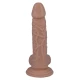 Dildo realist din cauciuc și PVC, culoare naturală, 18 cm