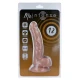 Dildo realist din cauciuc și PVC, natural, 18,2 cm