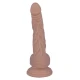 Dildo realist din cauciuc și PVC, natural, 18,2 cm
